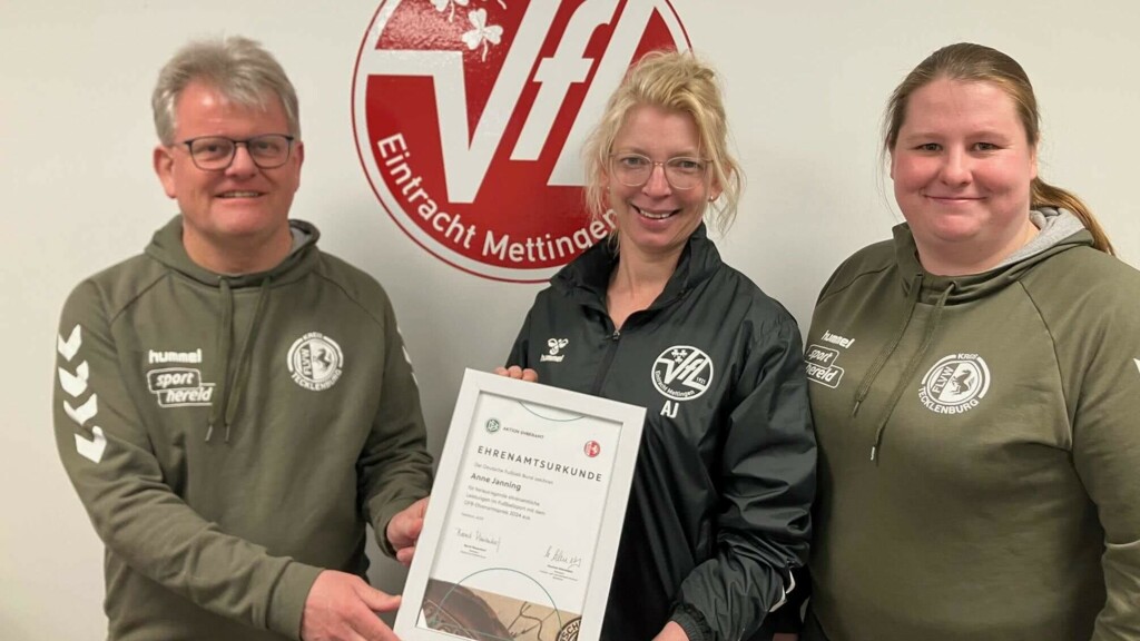 DFB-Ehrenamtspreis für Anne Janning vom VFL Eintracht Metttingen